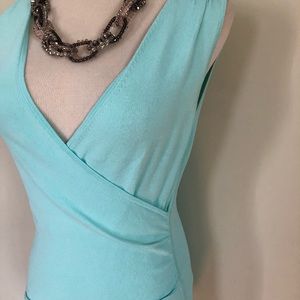 🆕 [Banana Republic] Turquoise Wrap Rayon Top Sz: XS
